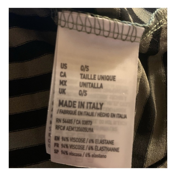 Don’t Ask Why Top NWT Made in Italy Striped T-Shirt OS - Picture 6 of 9
